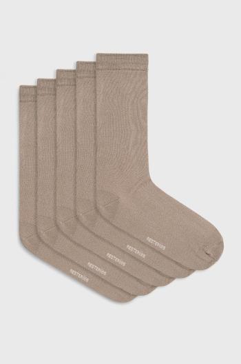 Ponožky Resteröds 5-pack pánské, béžová barva