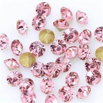 Šperky4U Skleněný šaton SS12 - 3,2 mm, 10ks/bal., Light Rose - SS12-LRO