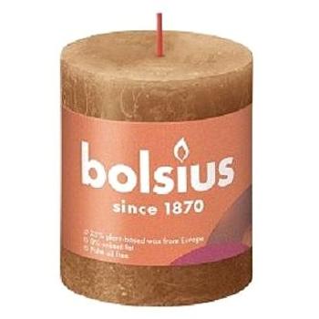 BOLSIUS rustikální svíčka kořeněná hnědá 80 × 68 mm (8717847148957)