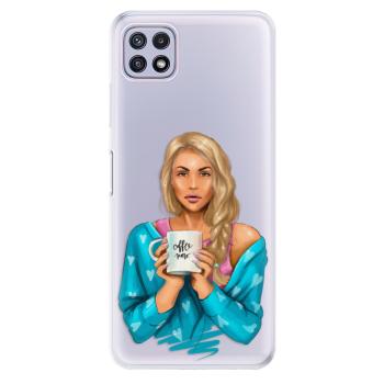 Odolné silikonové pouzdro iSaprio - Coffe Now - Blond - Samsung Galaxy A22 5G