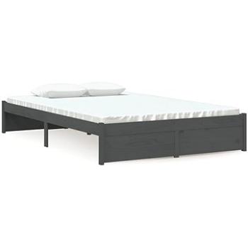 Rám postele šedý masivní dřevo 120 × 200 cm, 814946 (814946)