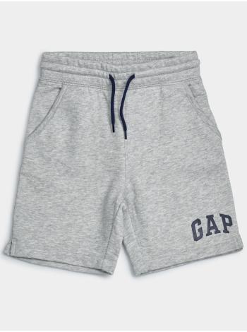 Šedé klučičí dětské kraťasy GAP Logo franch shorts