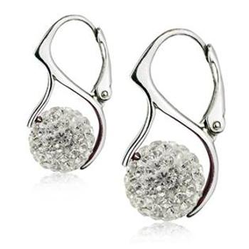 Šperky4U Stříbrné náušnice kuličky s krystaly Crystals from Swarovski® Crystal - ZB3353-C