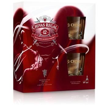 Chivas regal 12Y 0,7l 40% + sklo limited Manchester United GB (5900685005138)