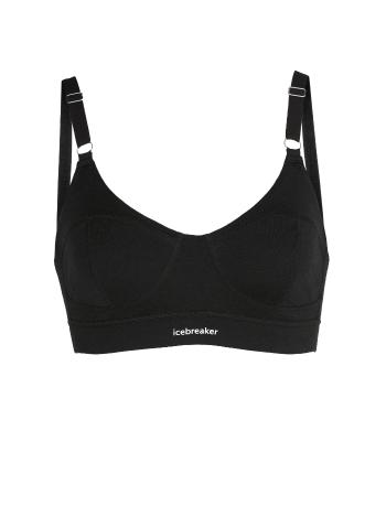 dámská merino podprsenka ICEBREAKER Wmns Queens Clasp Bra, Black velikost: XS