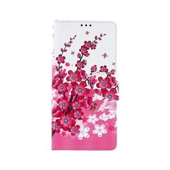 TopQ Samsung A42 knížkové Kytičky textil 55533 (Sun-55533)