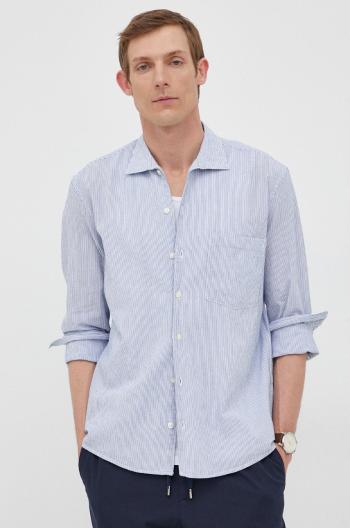 Bavlněné tričko Marc O'Polo regular, s italským límcem