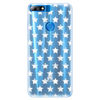 Silikonové pouzdro iSaprio - Stars Pattern - white - Huawei Y7 Prime 2018