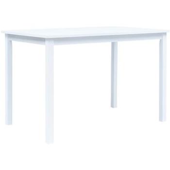 Jídelní stůl bílý 114x71x75 cm masivní kaučukovník (247362)