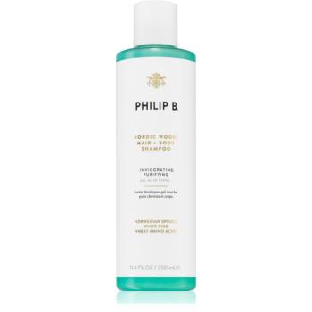 Philip B. White Label Nordic Wood čisticí šampon na tělo a vlasy 350 ml