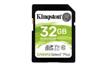 Kingston SDHC karta 32GB SecureDigital Canvas Select Plus (SDHC) 100R Class 10 UHS-I