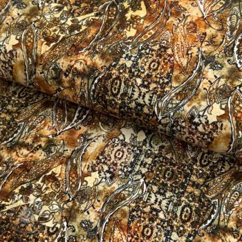 Úplet VISCOSE LYCRA HEAVY Vintage patterns design B digital print