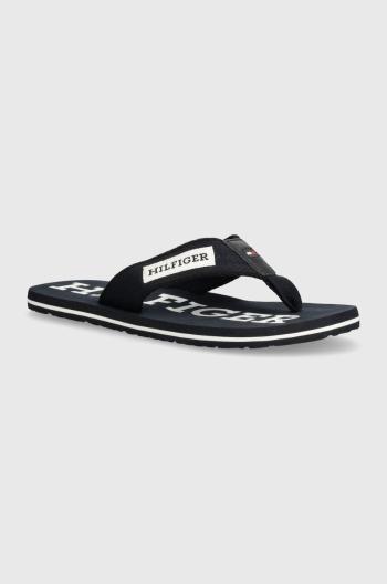 Žabky Tommy Hilfiger PATCH BEACH SANDAL pánské, tmavomodrá barva, FM0FM05024