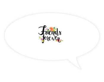 Samolepky bublina - 5kusů Friends forever