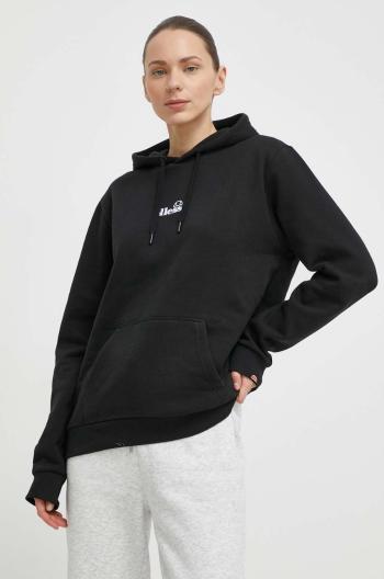 Mikina Ellesse Jazana OH Hoody dámská, černá barva, s kapucí, s potiskem, SGP16460