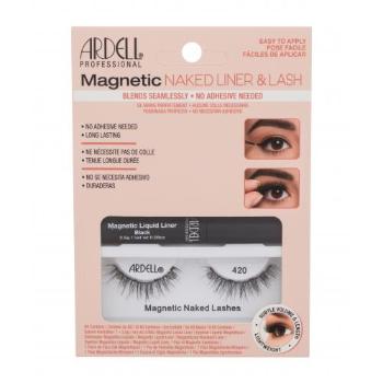 Ardell Magnetic Naked Lashes 420 umělé řasy umělé řasy Magnetic Naked Lashes 420 1 ks + oční linka Magnetic Liquid Liner 2,5 g Black pro ženy Black