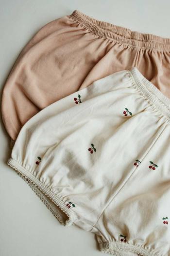 Dětské bavlněné šortky Konges Sløjd růžová barva