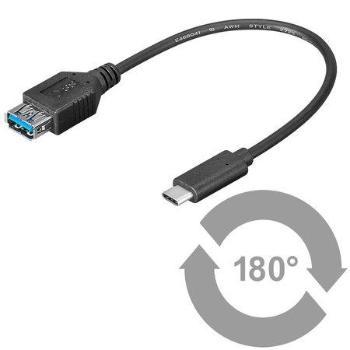 PremiumCord kur31-01 USB 3.1 konektor C/male - USB 3.0 konektor A/female, 0,2m