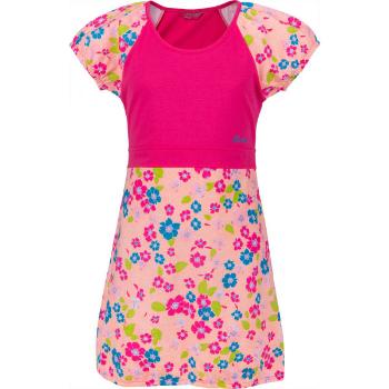 Lewro LASSI Dívčí šaty, růžová, velikost 128-134