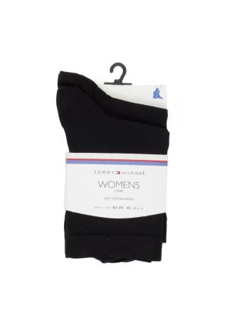 Tommy Hilfiger dámské černé ponožky 2 pack - 35 (200)