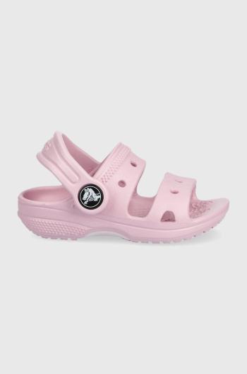 Dětské sandály Crocs růžová barva