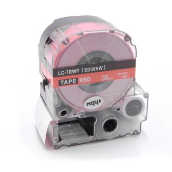 Epson LK-SD36RW, 36mm x 9m, bílý tisk / červený podklad, kompatibilní páska