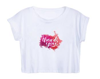 Dámské tričko Organic Crop Top Děkuji ti