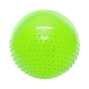 Spokey HALF FIT Gymnastický míč 2v1 masážní zelený, 65 cm včetně pumpičky