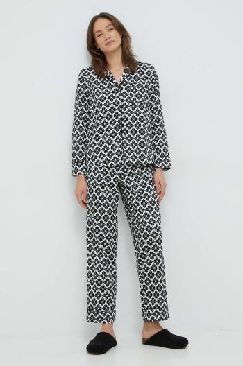 Bavlněné pyžamo Kate Spade černá barva, bavlněná
