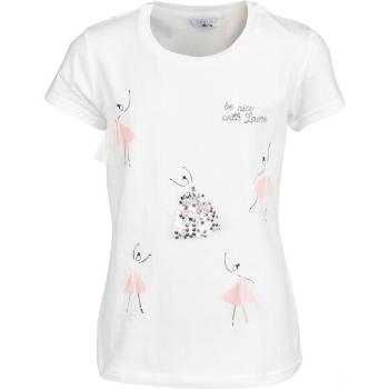 Lewro PEARL Dívčí triko, bílá, velikost 128-134