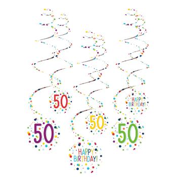 Amscan Dekorační viry - Happy Birthday Konfety 50