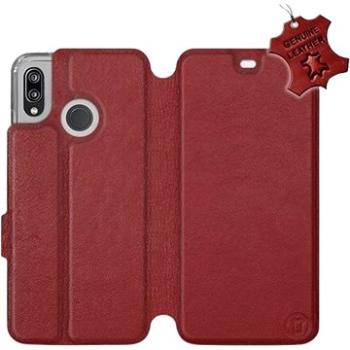 Flip pouzdro na mobil Huawei P20 Lite - Tmavě červené - kožené -   Dark Red Leather (5903226516759)