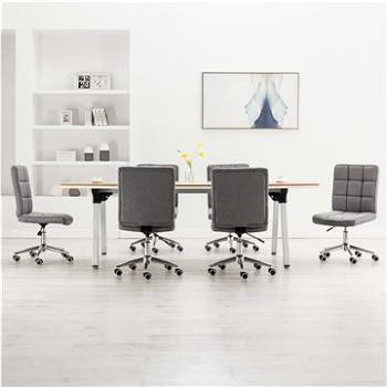 Jídelní židle 6 ks světle šedé textil (279580)
