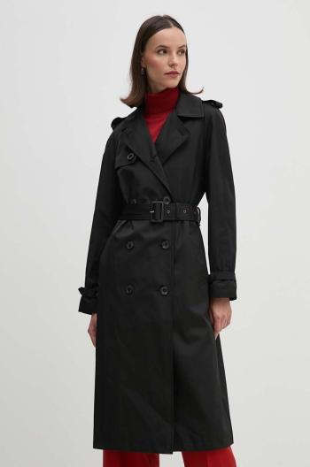 Trench kabát Lauren Ralph Lauren dámský, černá barva, přechodný, 297951259