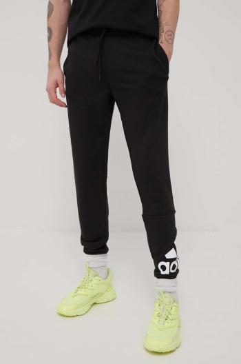 Kalhoty adidas GK8968 pánské, černá barva, s potiskem