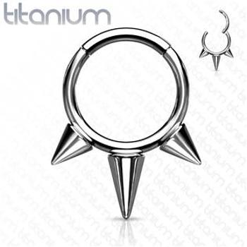 Šperky4U Piercing segment kruh TITAN s hroty 1,2 x 10 mm - TIT1127-1210