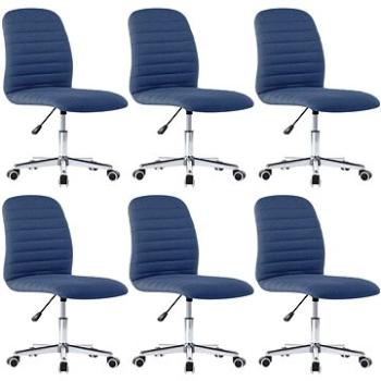 Jídelní židle 6 ks modré textil (3056544)