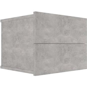 Noční stolek betonově šedý 40 x 30 x 30 cm dřevotříska (801061)
