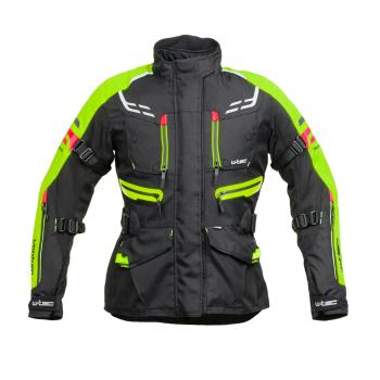 Dámská moto bunda W-TEC Ventura Lady  černá-fluo žlutá  3XL