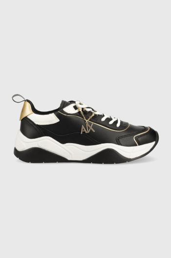 Kožené sneakers boty Armani Exchange černá barva