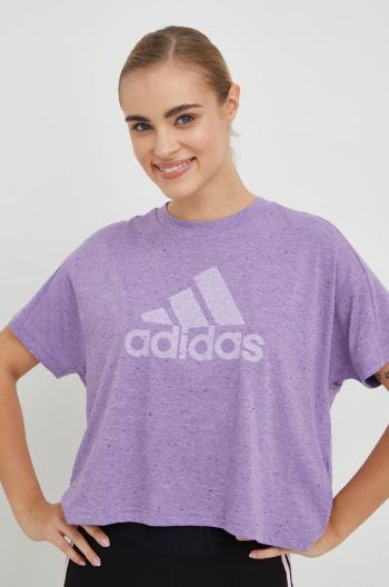 Tričko adidas fialová barva