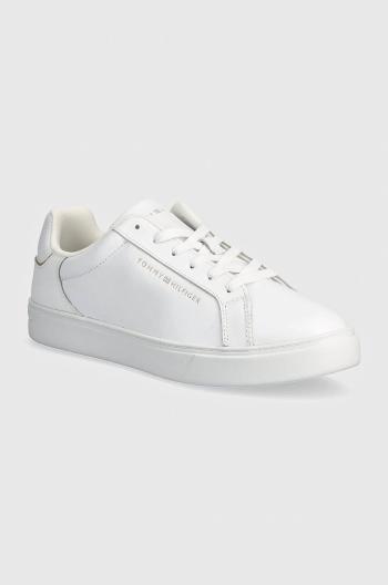 Kožené sneakers boty Tommy Hilfiger ESSENTIAL COURT SNEAKER bílá barva, FW0FW08000