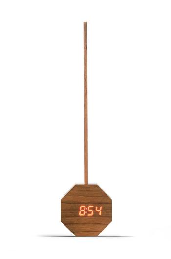 Bezdrátová lampa s budíkem Gingko Design Octagon Plus Clock Desk Light