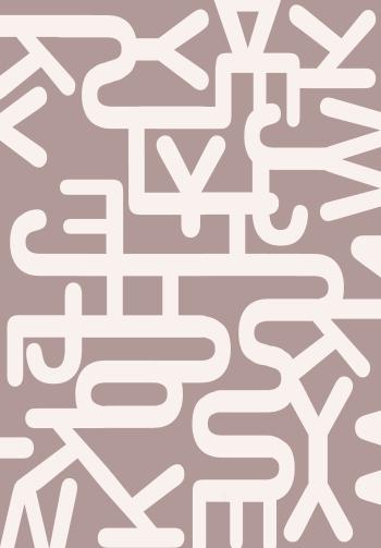 GDmats koberce Designový kusový koberec Letters od Jindřicha Lípy - 120x170 cm Béžová