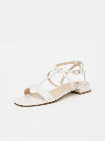Krémové dámské kožené sandály Högl