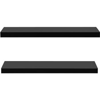 Plovoucí nástěnné police 2 ks černé 100 × 20 × 3,8 cm