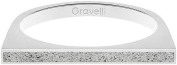 Gravelli Ocelový prsten s betonem One Side ocelová/šedá GJRWSSG121 53 mm