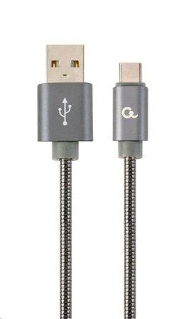 Gembird KAB051364 USB 2.0 AM na Type-C (AM/CM), 1m, šedý
