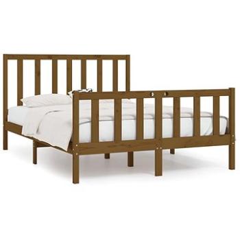 Rám postele medově hnědý masivní dřevo 120×190 cm Small Double, 3105198 (3105198)