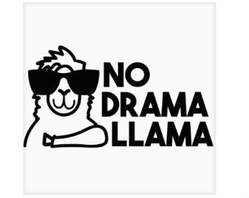 Keramická dlaždice No drama llama